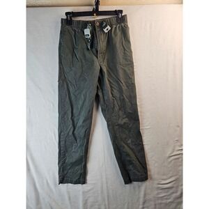 Kavu Mens Small Olive Green True Outdoor Wear Elastic Waist Belted Hiking Pants